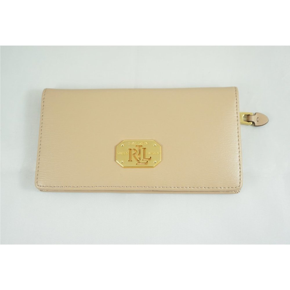 Lauren Ralph Lauren Whitby Slim Wallet in Nude Cream Beige